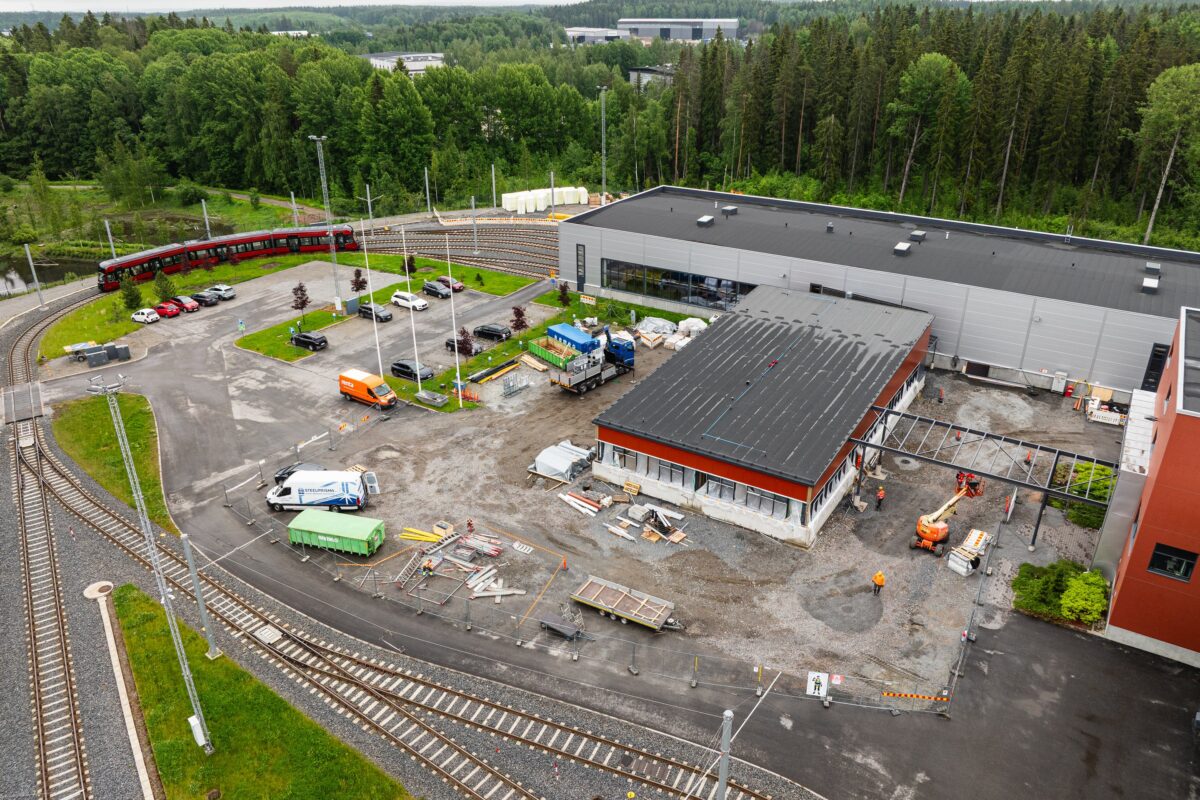 Tampereen Ratikan varikko kesällä 2025